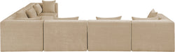 Meridian Furniture - Stellar 152" Chenille Fabric Upholstered 6 Piece Modular Sectional - 608Beige-Sec6A - GreatFurnitureDeal