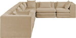 Meridian Furniture - Stellar 152" Chenille Fabric Upholstered 6 Piece Modular Sectional - 608Beige-Sec6A - GreatFurnitureDeal