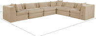 Meridian Furniture - Stellar 152" Chenille Fabric Upholstered 6 Piece Modular Sectional - 608Beige-Sec6A - GreatFurnitureDeal
