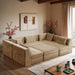 Meridian Furniture - Stellar 114" Chenille Fabric Upholstered 6 Piece Modular Sectional - 608Beige-Sec6C - GreatFurnitureDeal