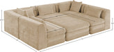 Meridian Furniture - Stellar 114" Chenille Fabric Upholstered 6 Piece Modular Sectional - 608Beige-Sec6C - GreatFurnitureDeal