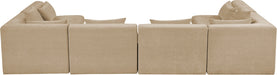 Meridian Furniture - Stellar 152" Chenille Fabric Upholstered 6 Piece Modular Sectional - 608Beige-Sec6D - GreatFurnitureDeal
