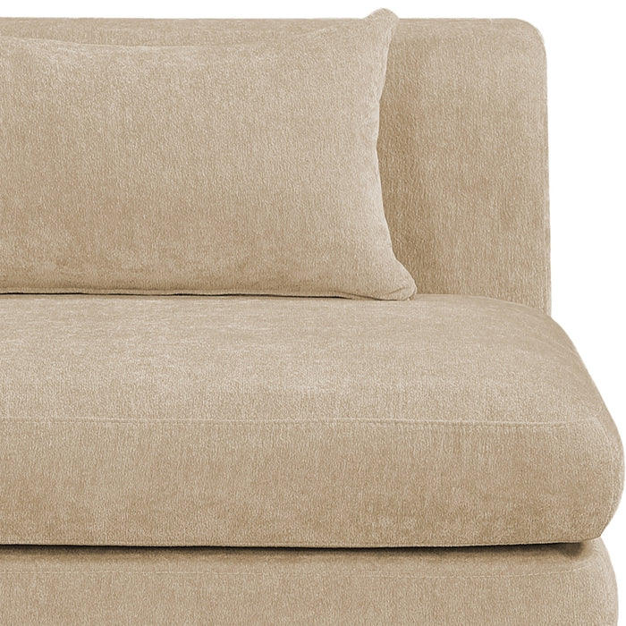 Meridian Furniture - Stellar 152" Chenille Fabric Upholstered 6 Piece Modular Sectional - 608Beige-Sec6D - GreatFurnitureDeal