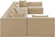Meridian Furniture - Stellar 190" Chenille Fabric Upholstered 7 Piece Modular Sectional - 608Beige-Sec7B - GreatFurnitureDeal