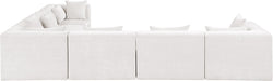 Meridian Furniture - Stellar 152" Chenille Fabric Upholstered 6 Piece Modular Sectional - 608Cream-Sec6A - GreatFurnitureDeal