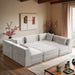 Meridian Furniture - Stellar 114" Chenille Fabric Upholstered 6 Piece Modular Sectional - 608Cream-Sec6C - GreatFurnitureDeal