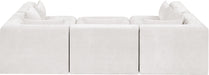Meridian Furniture - Stellar 114" Chenille Fabric Upholstered 6 Piece Modular Sectional - 608Cream-Sec6C - GreatFurnitureDeal