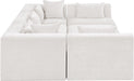 Meridian Furniture - Stellar 114" Chenille Fabric Upholstered 6 Piece Modular Sectional - 608Cream-Sec6C - GreatFurnitureDeal