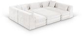 Meridian Furniture - Stellar 114" Chenille Fabric Upholstered 6 Piece Modular Sectional - 608Cream-Sec6C - GreatFurnitureDeal
