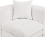 Meridian Furniture - Stellar 152" Chenille Fabric Upholstered 6 Piece Modular Sectional - 608Cream-Sec6D - GreatFurnitureDeal
