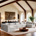 Meridian Furniture - Stellar 190" Chenille Fabric Upholstered 7 Piece Modular Sectional - 608Cream-Sec7B - GreatFurnitureDeal