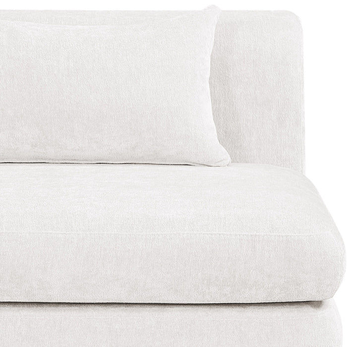 Meridian Furniture - Stellar 190" Chenille Fabric Upholstered 7 Piece Modular Sectional - 608Cream-Sec7B - GreatFurnitureDeal