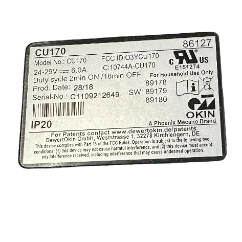 OKIN- Replacement Control Box for Adjustable Bases - CU170/ 86127 - GreatFurnitureDeal