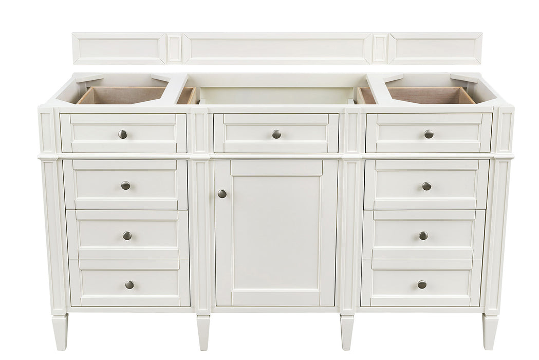 James Martin Furniture - Brittany 60" Single Vanity in Bright White - 655-V60S-BW - GreatFurnitureDeal