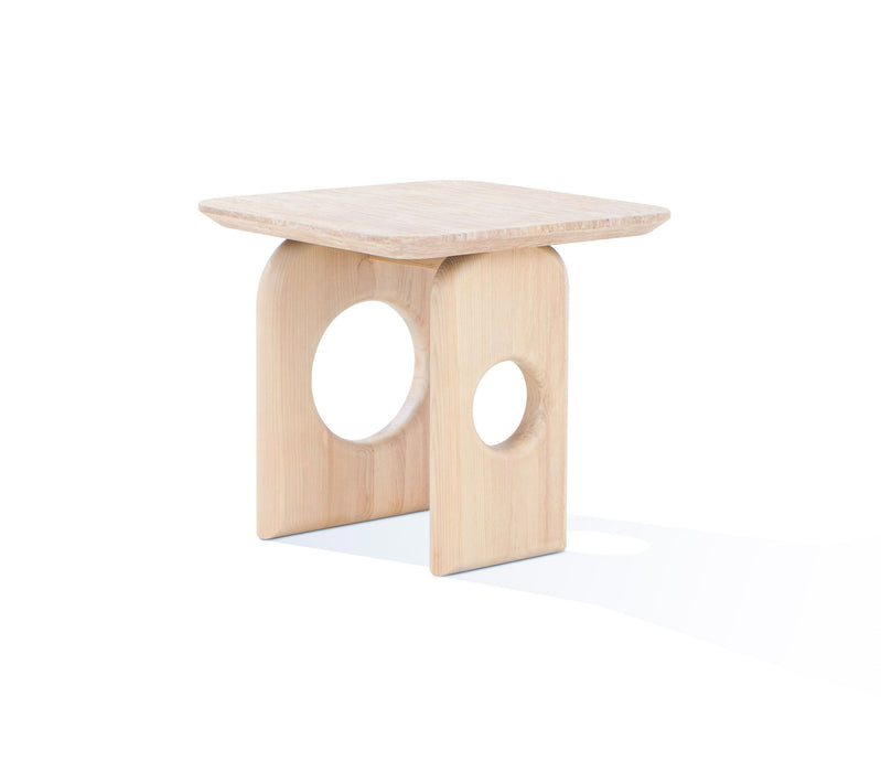 J&M Furniture - Nova Domus Osaka - Modern Faux Marble + Natural Ash End Table - VGCS-LT-22116