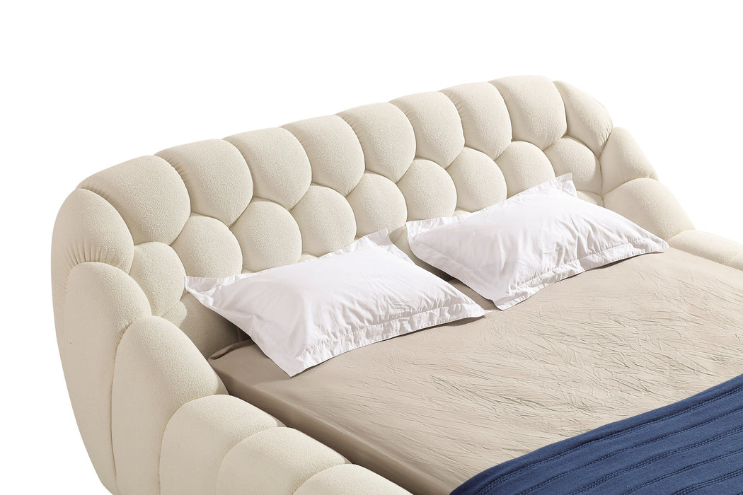 VIG Furniture - Divani Casa Yolonda Modern Off-White Fabric Eastern King Bed - VGEV-A127-BED-OFFWHT-eastern - GreatFurnitureDeal