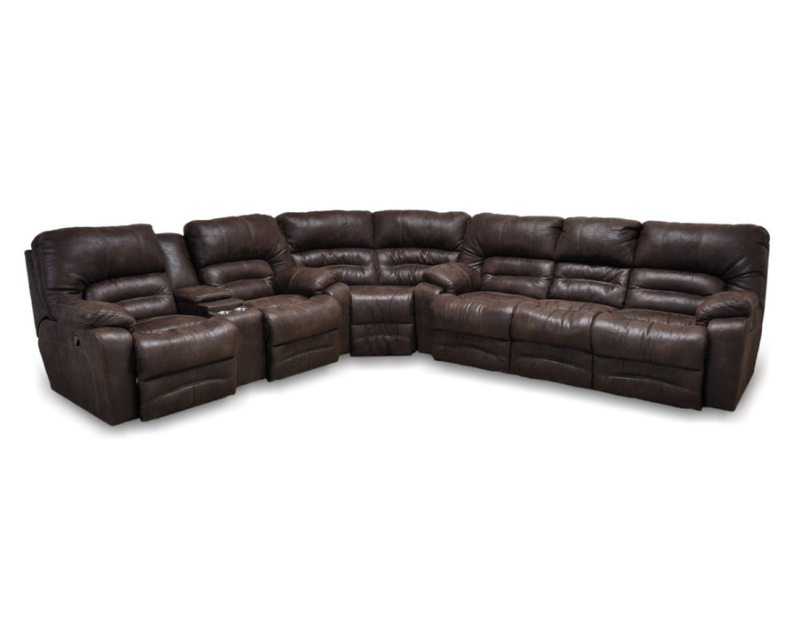 Franklin Furniture - Legacy Power Reclining Console Loveseat with Integrated USB Port in Chocolate - 50034-83 - GreatFurnitureDeal