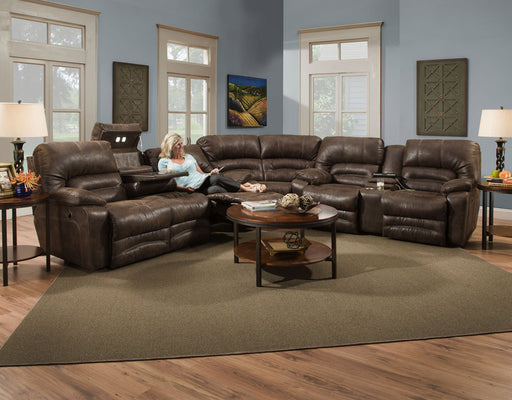 Franklin Furniture - Legacy 3 Piece Manual Reclining Living Room Set in Chocolate - 50044-50034-4507 - GreatFurnitureDeal