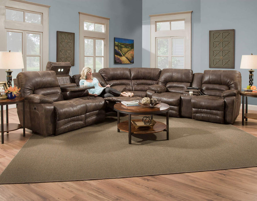 Franklin Furniture - Legacy 2 Piece Manual Reclining Sofa Set in Chocolate - 50044-50034 - GreatFurnitureDeal