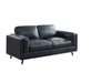 GFD Leather - Milano Dark Gray Black Leather Loveseat - 501001 - GreatFurnitureDeal