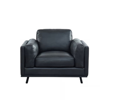 GFD Leather - Milano Dark Gray Black Leather Armchair - 501002 - GreatFurnitureDeal