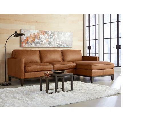 GFD Leather - Pimlico Brown Leather Sectional with RAF Chaise - 501012 - GreatFurnitureDeal