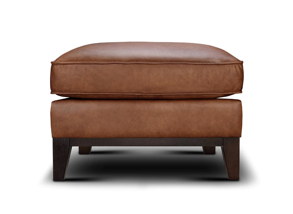 GFD Leather - Pimlico Brown Leather LAF Sectional with Ottoman - 501014