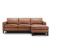 GFD Leather - Pimlico Brown Leather RAF Sectional with Ottoman - 501015 - GreatFurnitureDeal
