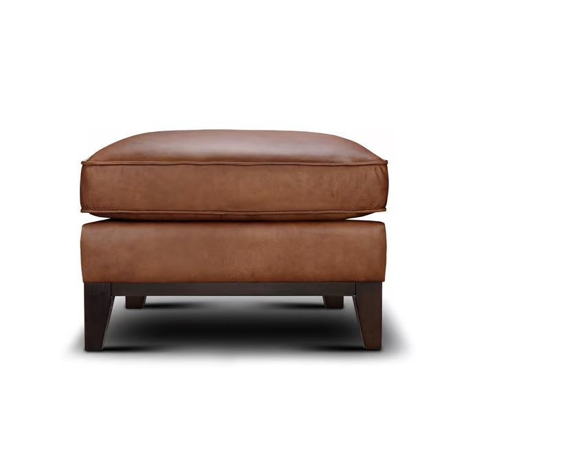 GFD Leather - Pimlico Brown Leather Sectional with Ottoman - 501016