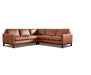 GFD Leather - Pimlico Brown Leather Sectional with Ottoman - 501016 - GreatFurnitureDeal