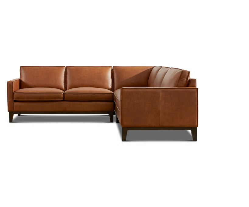 GFD Leather - Pimlico Brown Leather Sectional Sofa - 501017