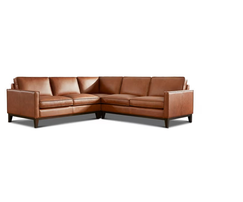 GFD Leather - Pimlico Brown Leather Sectional Sofa - 501017 - GreatFurnitureDeal