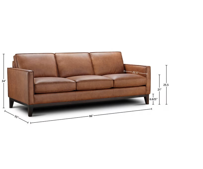 GFD Leather - Pimlico Brown Leather Sofa - 501020 - GreatFurnitureDeal