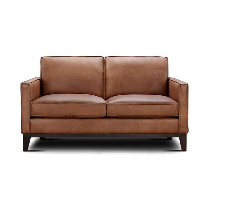 GFD Leather - Pimlico Brown Leather Loveseat - 501021 - GreatFurnitureDeal