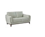 GFD Leather - Rio Light Gray Leather Loveseat - 501027 - GreatFurnitureDeal
