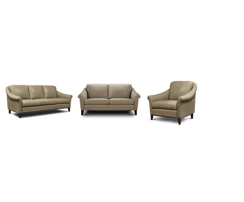 GFD Leather - Sienna Beige Leather 3 Piece Living Room Set - 501034 - GreatFurnitureDeal