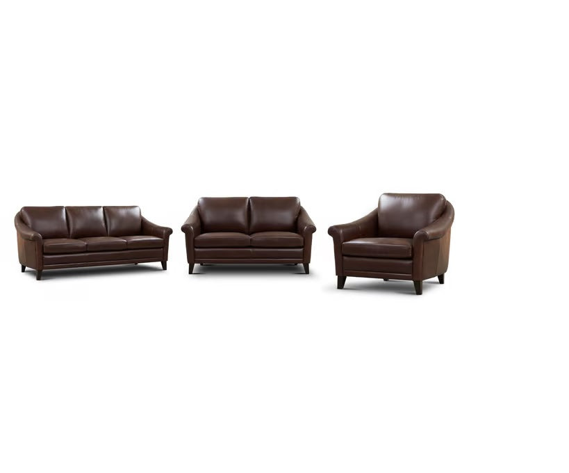 GFD Leather - Sienna Brown Leather 3 Piece Living Room Set - 501035 - GreatFurnitureDeal