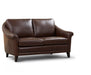 GFD Leather - Sienna Brown Leather Midcentury Loveseat - 501041 - GreatFurnitureDeal