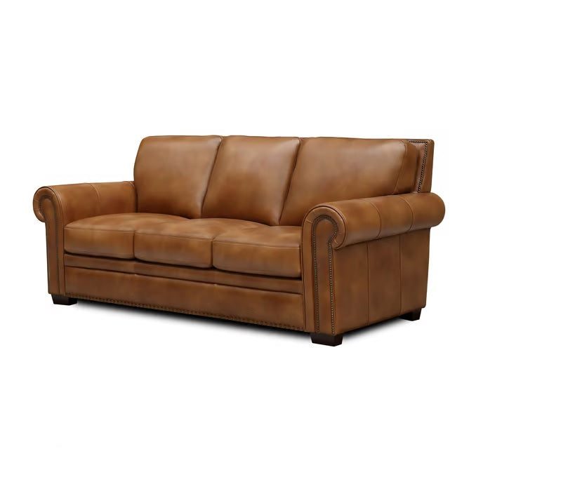 GFD Leather - Toulouse Brown Leather 3 Piece Living Room Set - 501047
