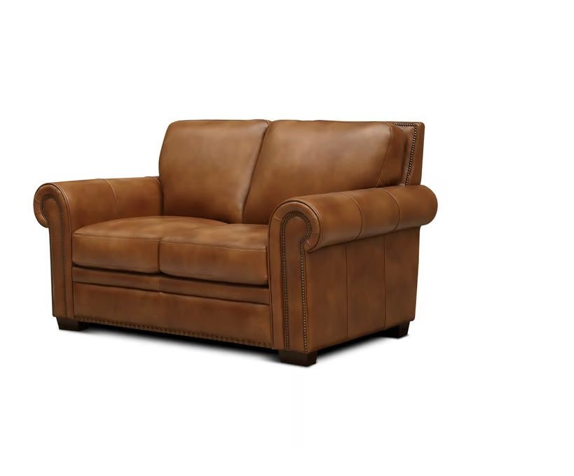 GFD Leather - Toulouse Brown Leather 3 Piece Living Room Set - 501047