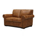 GFD Leather - Toulouse Brown Leather Loveseat - 501049 - GreatFurnitureDeal