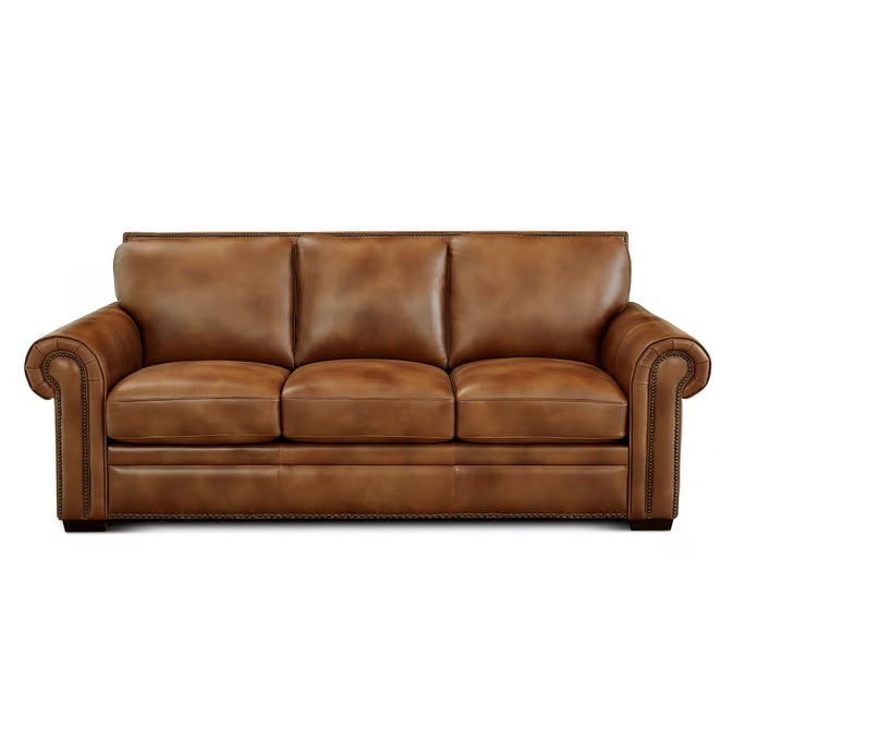 GFD Leather - Toulouse Brown Leather Sofa - 501048 - GreatFurnitureDeal