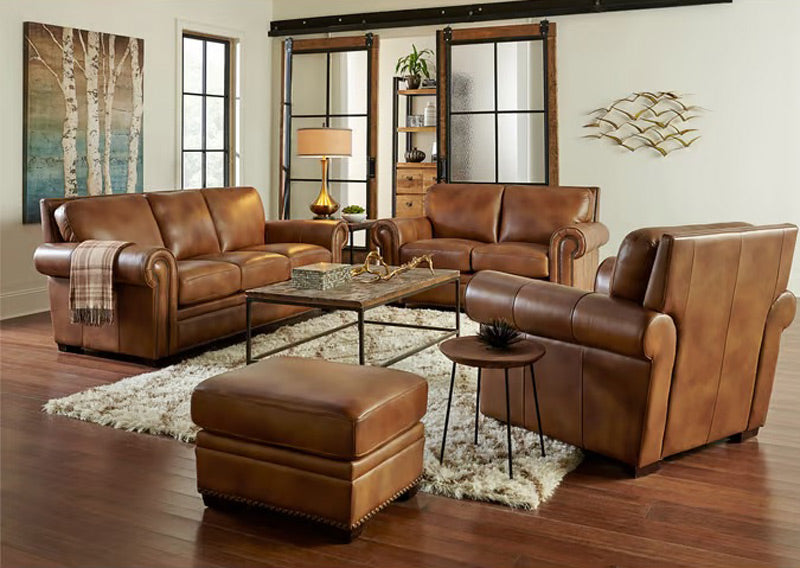 GFD Leather - Toulouse Brown Leather Sofa - 501048 - GreatFurnitureDeal