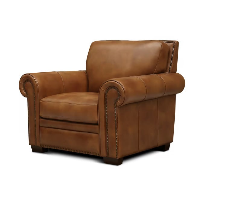 GFD Leather - Toulouse Brown Leather Armchair - 501050
