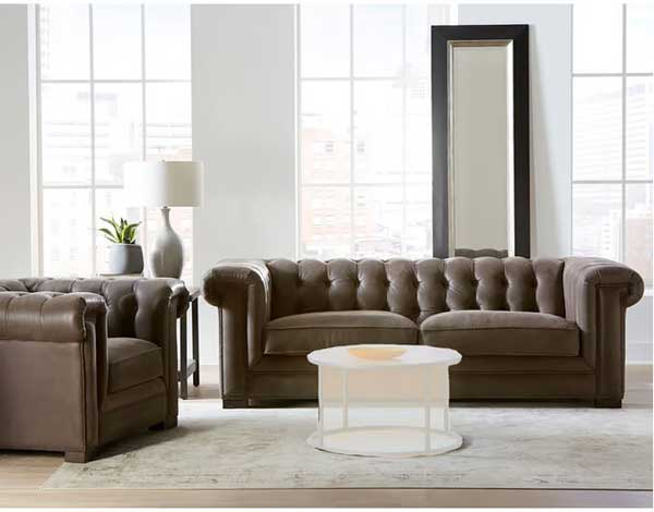 GFD Leather - Vienna Dark Brown Leather Sofa - 501053 - GreatFurnitureDeal