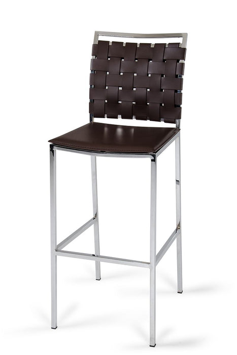 VIG Furniture - Shasta Modern Brown Eco-Leather Bar Stool (Set of 2) - VGHR5011B-BRN