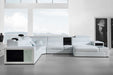 VIG Furniture - Divani Casa Polaris Contemporary White Leather U Shaped Sectional Sofa with Lights - VGEV5022-WHT-BL - GreatFurnitureDeal