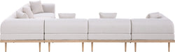 Meridian Furniture - Laguna 142" Resilient Water Resistant Fabric Upholstered Outdoor Patio 6 Piece Modular Sectional - 55036Beige-Sec6A - GreatFurnitureDeal