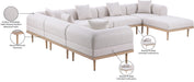 Meridian Furniture - Laguna 142" Resilient Water Resistant Fabric Upholstered Outdoor Patio 7 Piece Modular Sectional - 55036Beige-Sec7A - GreatFurnitureDeal