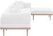 Meridian Furniture - Laguna 142" Resilient Water Resistant Fabric Upholstered Outdoor Patio 5 Piece Modular Sectional - 55036Cream-Sec5A - GreatFurnitureDeal